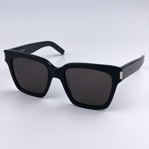 NEW Saint Laurent New Wave SL507 001 Black Gray Square Unisex Sunglasses - Picture 1 of 15